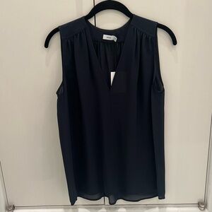 Vince Sleeveless V-Neck Blouse